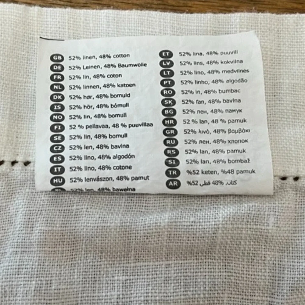 IKEA Gullmaj Ivory Cloth Napkins 14 X 15 Linen Cotton Blend
